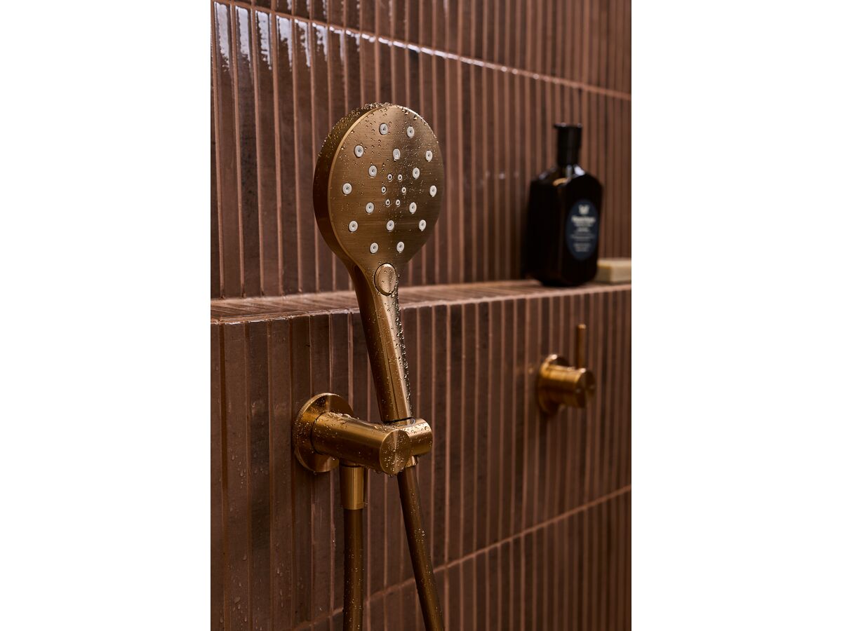 In Situ - Milli Marq Edit Handshower on Bracket Brushed Bronze (3 Star)