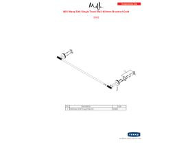 Component Listing - Milli Marq Edit Single Towel Rail 800mm Brushed Gold
