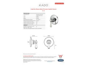 Specification Sheet - Kado Era Shower Mixer Porcelain Handle Chrome