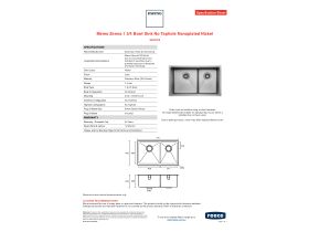 Specification Sheet - Memo Zenna 1 3/4 Bowl Sink Nickel