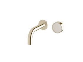 Supporting Image - Sussex Pure Elemental Progressive Bath Mixer System 160mm PVD Brushed Platinum Gold with Aurora Insert