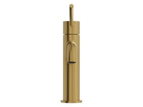 Supporting Image 2 - Mizu Drift Basin Mixer Curved Spout with Extended Lever Tap Brushed Brass (6 Star) Lead Free