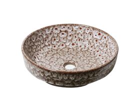 Supporting Image - Robert Gordon Potters 370mm Semi Inset Basin White Ochre
