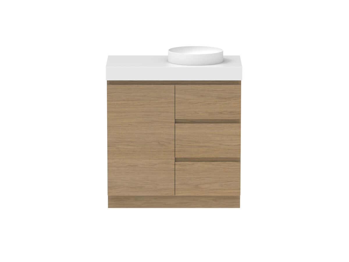 Supporting Image - Posh Domaine Plus Hamper Trio 900 Floor Mounted Right Bowl 90mm Top