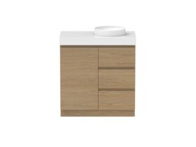 Supporting Image - Posh Domaine Plus Hamper Trio 900 Floor Mounted Right Bowl 90mm Top