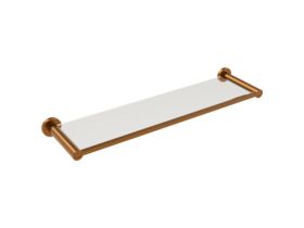 Hero - Mizu Drift Glass Shelf Brushed Bronze