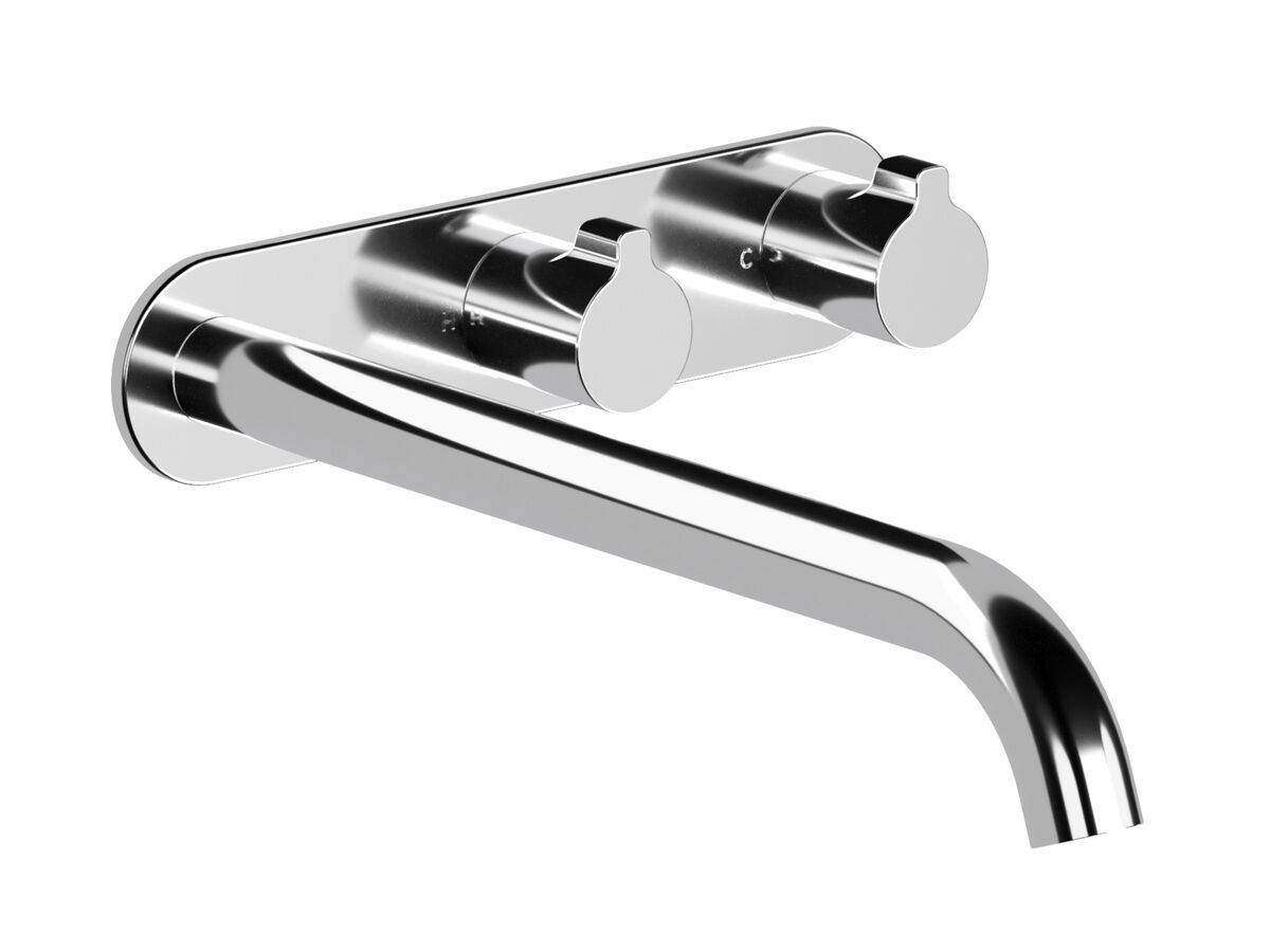 Hero - Faucet Strommen Vara Fin Wall Basin / Bath Hostess Tap System Right Hand 250mm Kit Chrome (6 Star) Lead Free