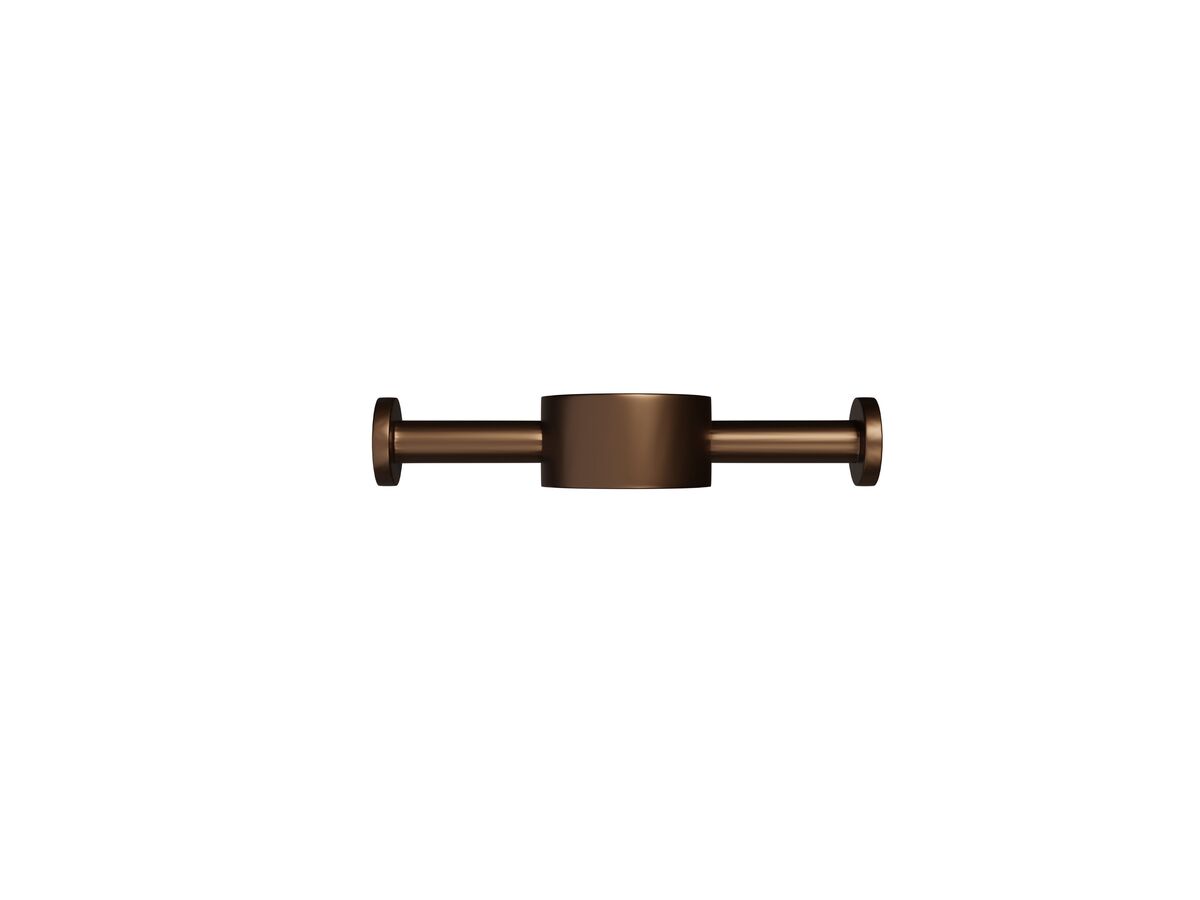 Hydrotherm Pure Vertical Heated Towel Rail Robe Hook PVD Brushed Bronze