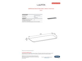Specification Sheet - LAUFEN Kartell Shelf for Bath 750mm x 250mm x 15mm Fume