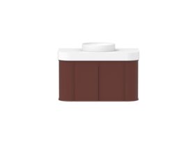 Supporting Image - Kado Era Double Curve All Door 900mm Wall Hung Vanity Centre Basin 90mm Durasein Top Red Marble