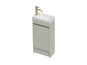 Posh Domaine Mini 400 1 Door Floor Standing Colour Console Top Matte White