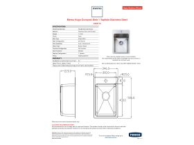 Specification Sheet - Memo Hugo Compact Sink 1th SS