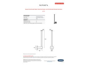 Specification Sheet - Sussex Scala Double Spare Toilet Roll Holder LUX PVD Brushed Smoked Gunmetal