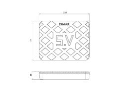 Technical Drawing - DIMAX DI HYDRANT LID ONLY RECT (SV)(QLD)