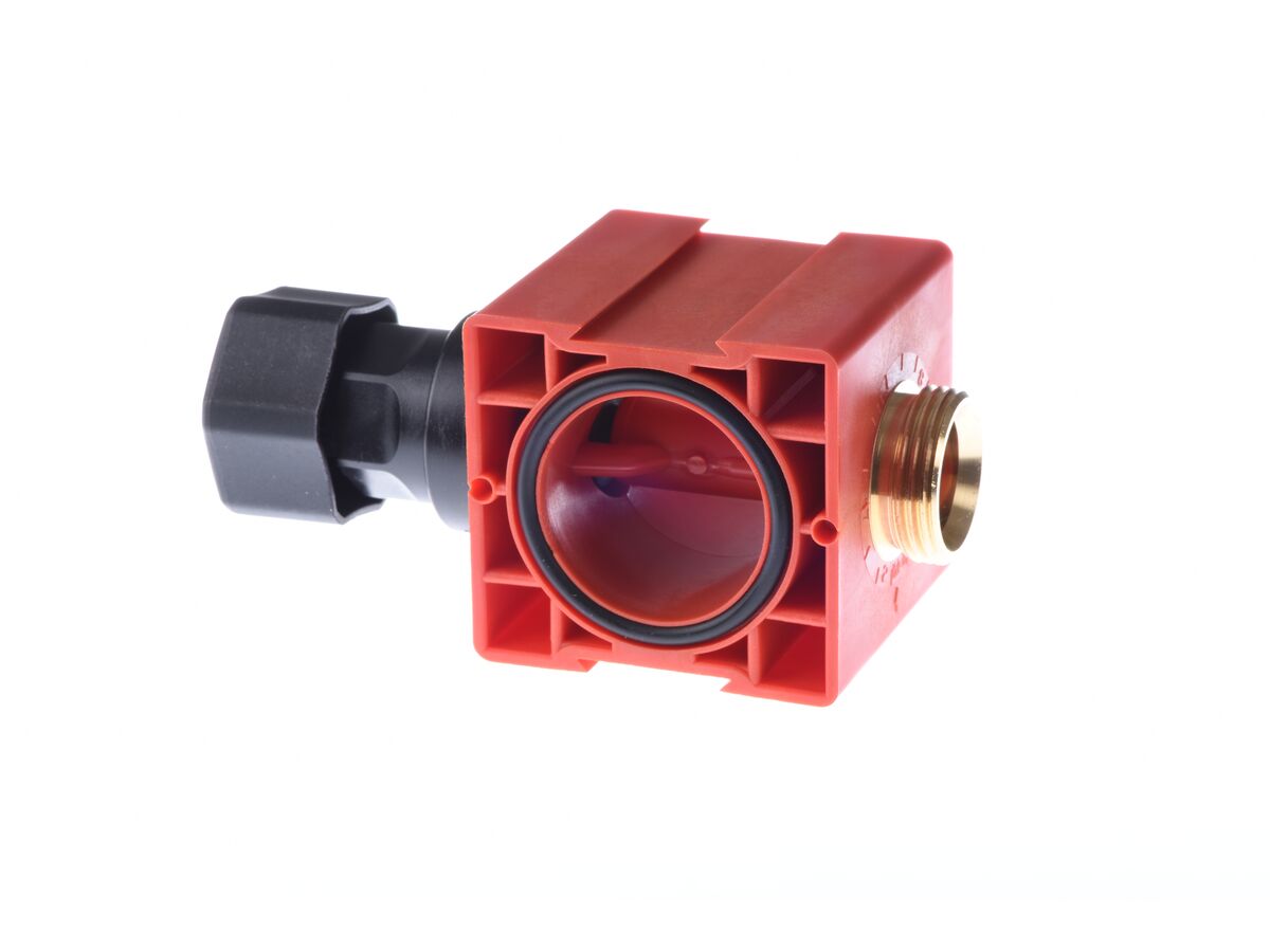 Rehau Polymer Manifold Inlet Block Red