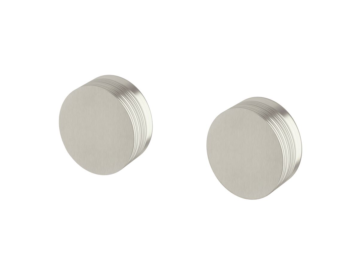 Sussex Pure Wall Top Assembly Taps with Cirque Textured Handles PVD Brushed Nickel