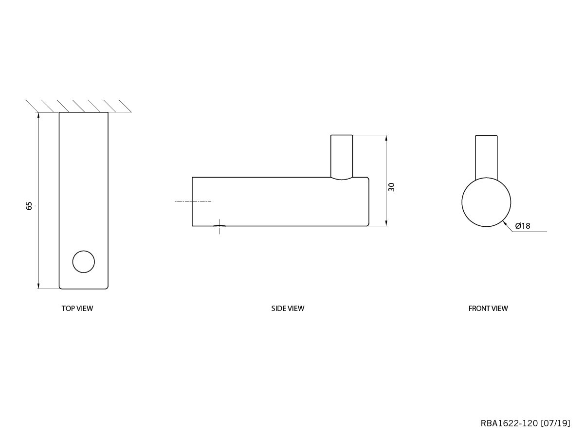 Enda #4 Robe Hook Stainless Steel