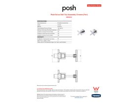 Specification Sheet - Posh Solus Wall Top Assembly Chrome (Pair)