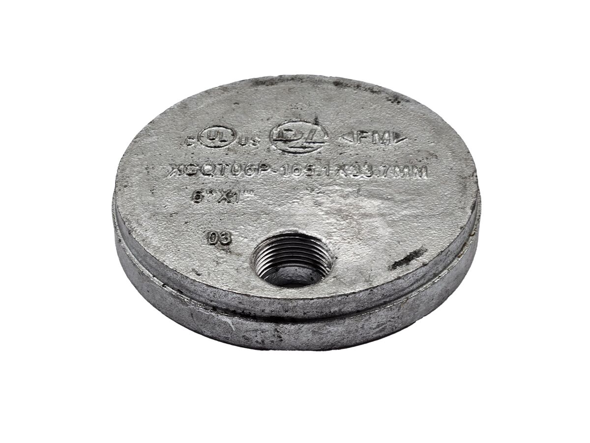 150mm Roll Groove Cap with 25mm BSP