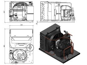 Tecumseh Condensing Unit 1/4HP R404A MHBP AET4430ZHR