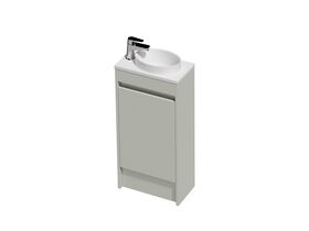 Posh Domaine Mini 400 1 Door Floor Standing Colour Cherry Pie with Basin