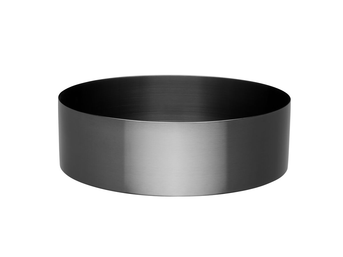Kado Aspect Stainless Steel Basin Round 400mm with Plug & Waste Brushed Gunmetal