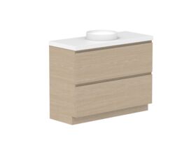 Supporting Image - Posh Domaine All-Drawer Twin 1200mm Floor Mounted Vanity Unit Single Bowl 50mm Top