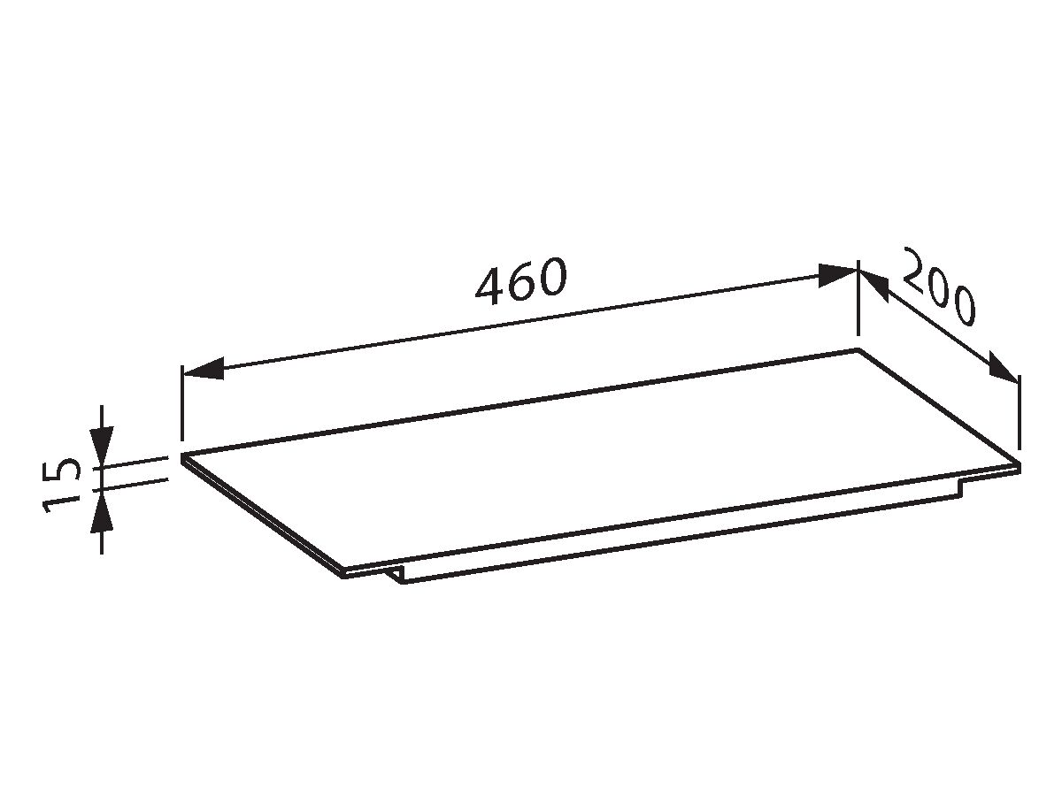 Kartell Shelf for Basin 460 x 200 x 15mm Transparent Crystal