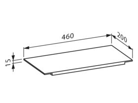 Kartell Shelf for Basin 460 x 200 x 15mm Transparent Crystal