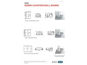 Technical Guide - AXA Sheer Counter Basin 1 Taphole White