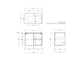 Posh Domaine Conventional 750 Wall Hung Ceramic