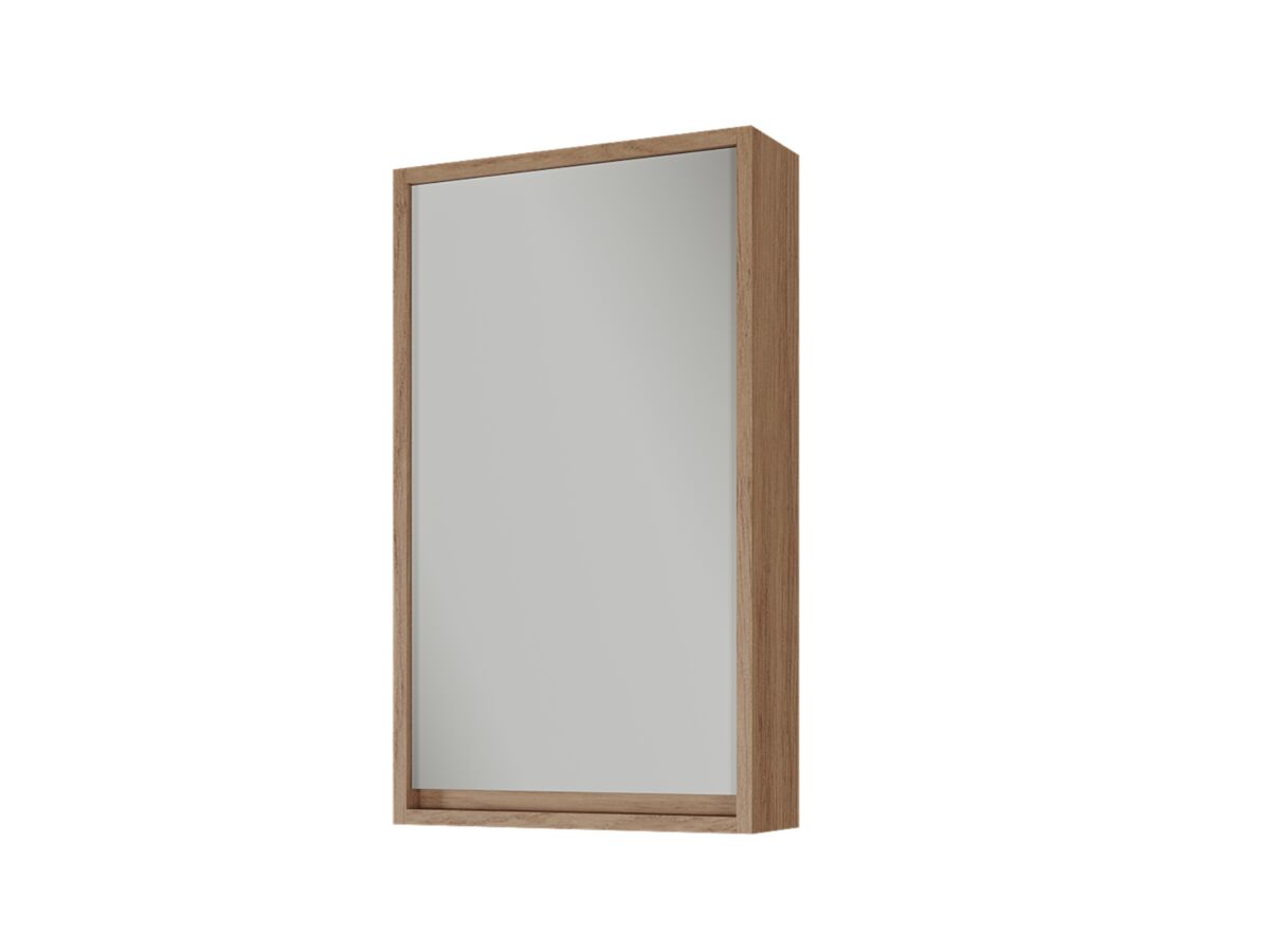 Supporting Image - Kado Aspect 450mm Mirror Cabinet One Door - Boston Oak Side