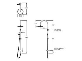 Sussex Pure Twin Rail Shower Curved (3 Star)