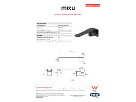 Specification Sheet - Mizu Bloc Swivel Bath Outlet Matte Black