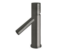 Sussex Pure Basin Mixer Tap with Cirque Textured Handle PVD Brushed Gunmetal (6 Star)