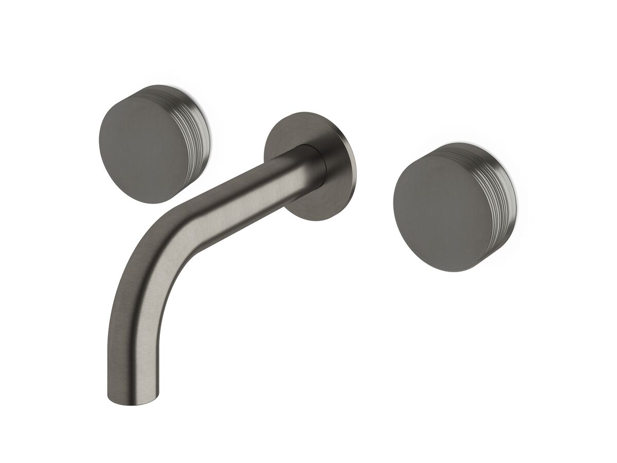 Sussex Pure Bath Set 160mm with Cirque Textured Handles PVD Brushed Gunmetal