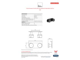 Specification Sheet - Faucet Strommen Vara Disc Wall Top Assembly Kit Matte Black Lead Free