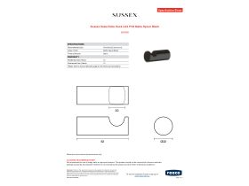 Specification Sheet - Sussex Scala Robe Hook LUX PVD Matte Opium Black