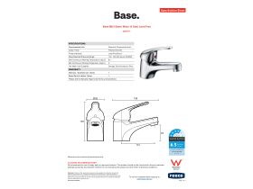 Specification Sheet - Base MK2 Basin Mixer (4 Star) Lead Free