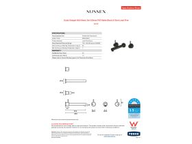Specification Sheet - Scala Straight Wall Basin Set 250mm PVD Matte Black (6 Star) Lead Free