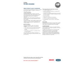 Warranty - Dura Filter Cartridge
