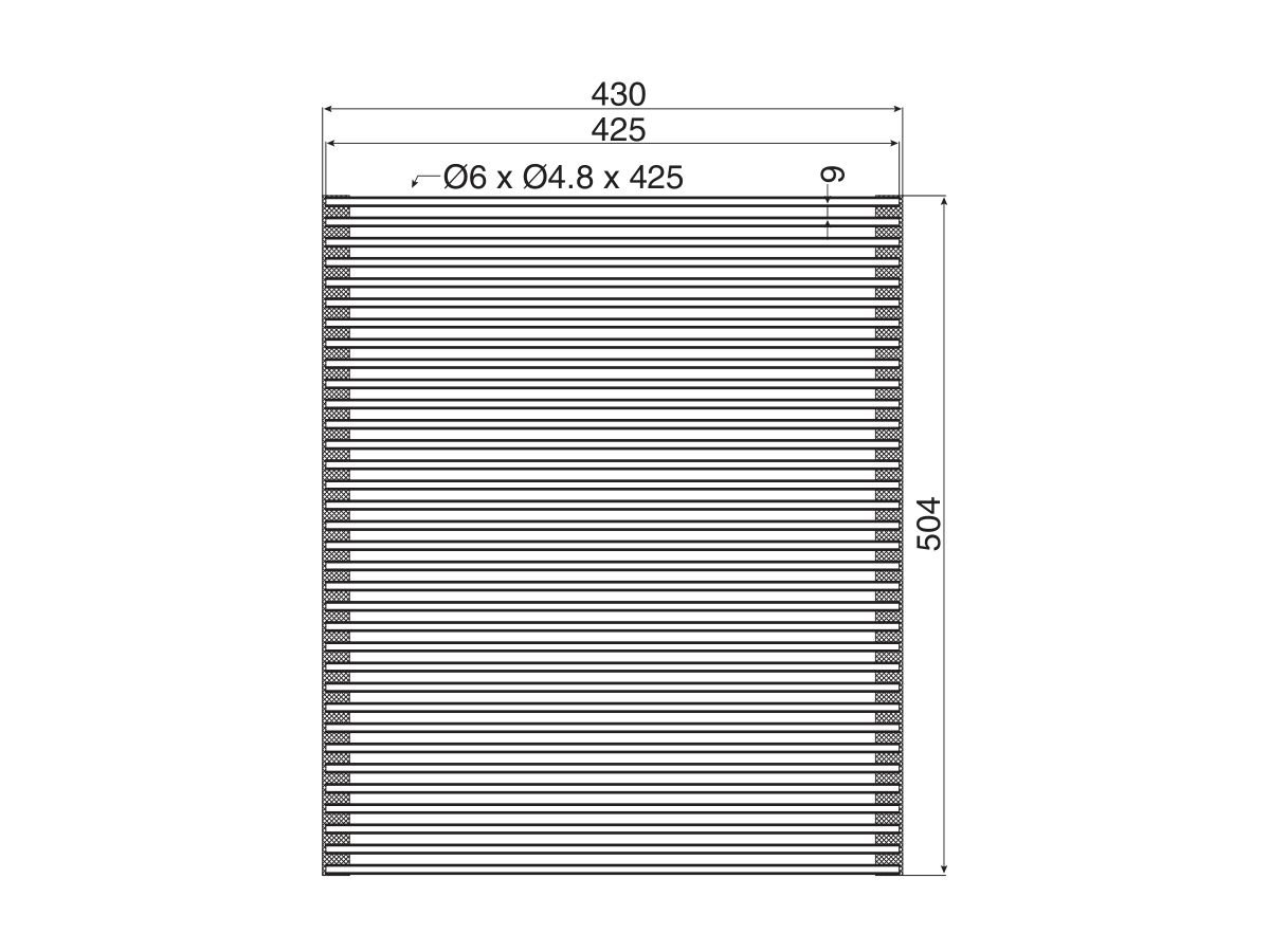 AFA Roller Mat 504mm x 430mm Stainless Steel