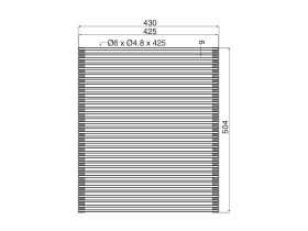 AFA Roller Mat 504mm x 430mm Stainless Steel