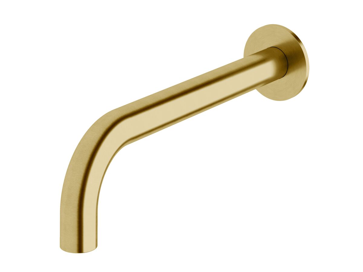 Sussex Pure Wall Bath/Basin Outlet 250mm PVD Brushed Gold (3 Star)