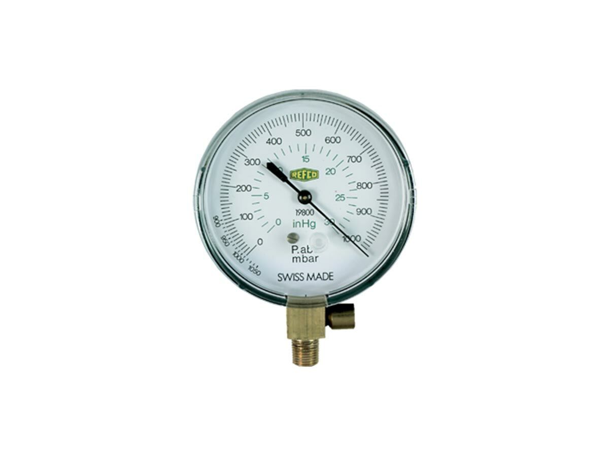 Refco Vacuum Gauge 1/8Bsp 19800-Sv 9882473