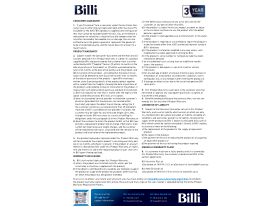 Warranty - Billi