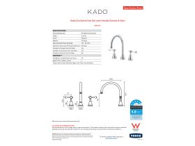 Specification Sheet - Kado Era Hob Spa Set Lever Handle Chrome (5 Star)