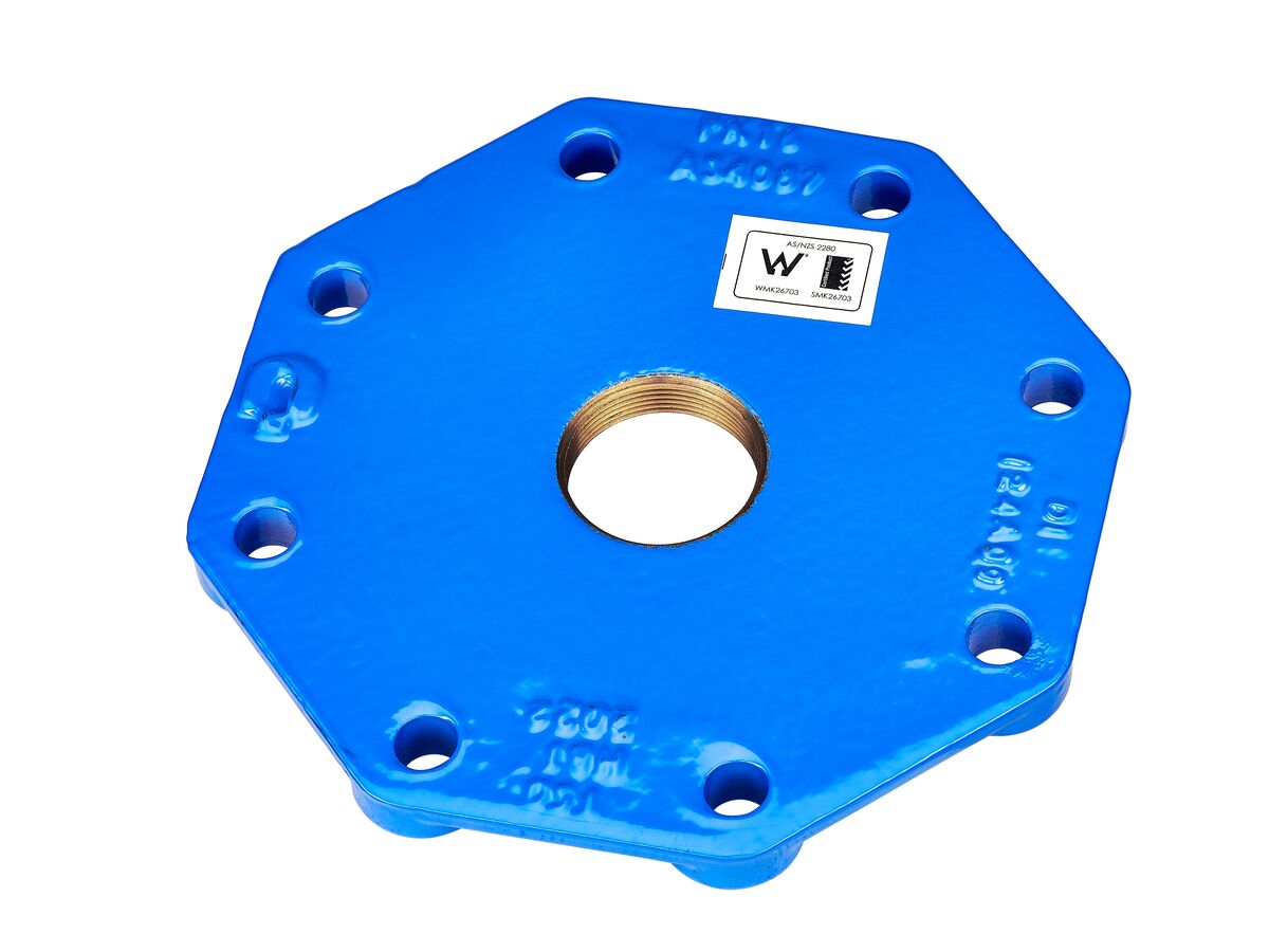 Dimax Ductile Iron Blank Flange PN16 B5 DN150 Tapped Central 50mm (2") BSPF