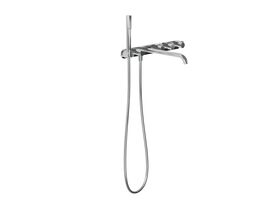 Supporting Image - Faucet Strommen Vara Fin Wall Bath Tap Set with Handshower Trimset Chrome (3 Star) Lead Free