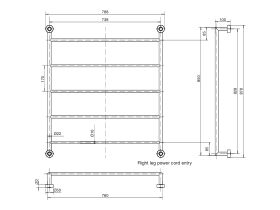 Mizu Drift Heated Towel Rail 760mm x 850mm Polished Stainless Steel